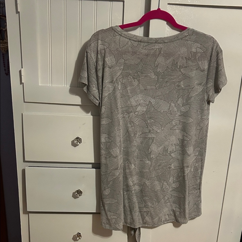 Xersion Gray Patterned Short Sleeve Top - Picture 5 of 6